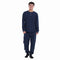 Men Fall Pajama Set Dark Blue Buttoned Sweatshirt + Pants